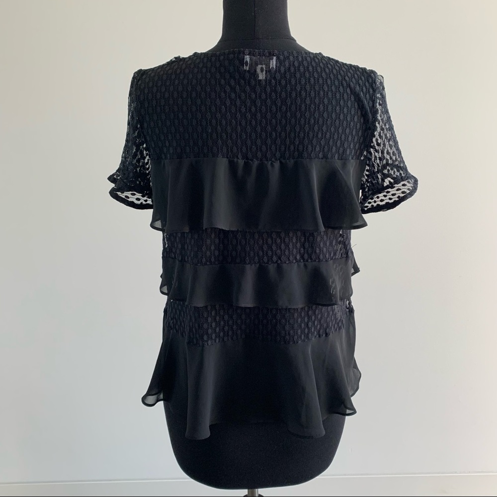 Witchery Ruffled lace top - M - Picture 3 of 6